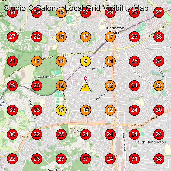 Studio C Salon GeoGrid visibility map for Hair Salon in None